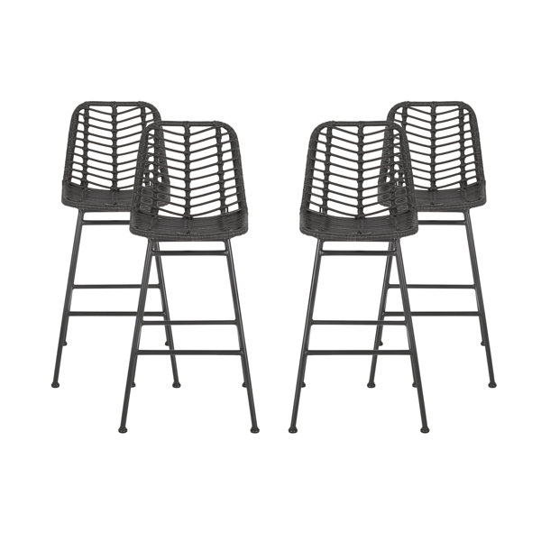Oliver Enloe Wicker Outdoor 28.75'' Bar Stool & Reviews Wayfair